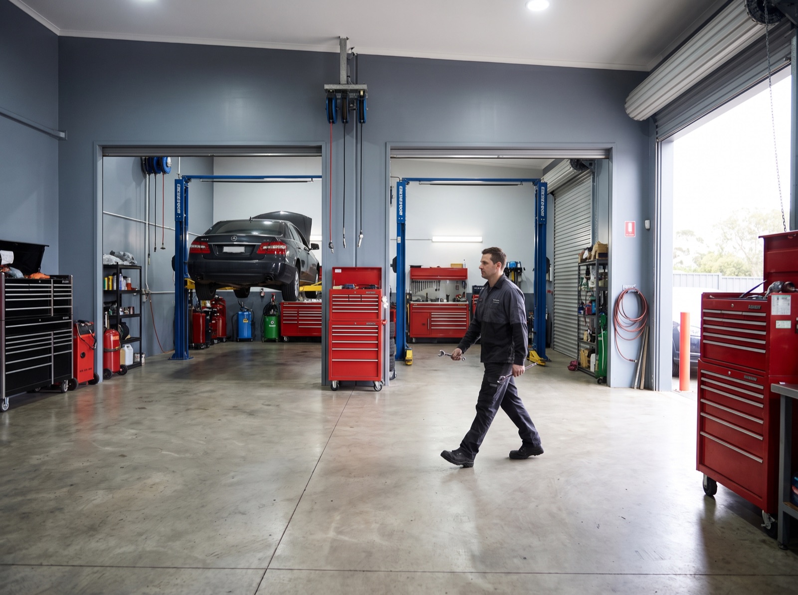 The service bay at MacLeod's Auto